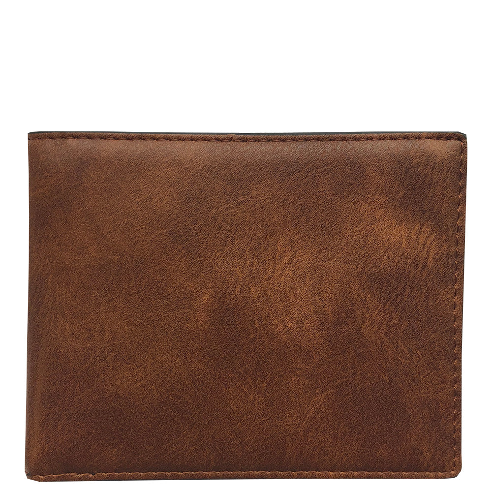 Bi Fold Wallet - Brown Distressed