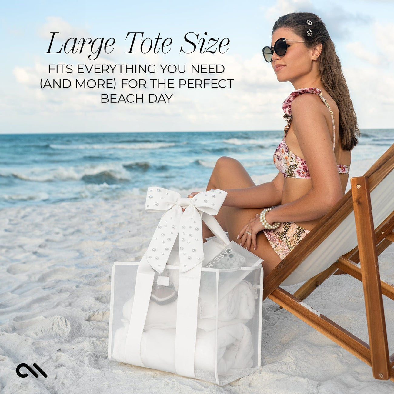 Bow Tote with Phone Pouch - Ivory Pearl