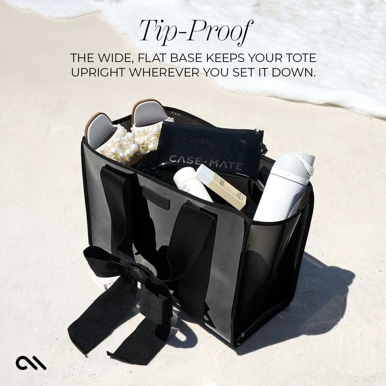 Bow Tote with Phone Pouch - Midnight Black