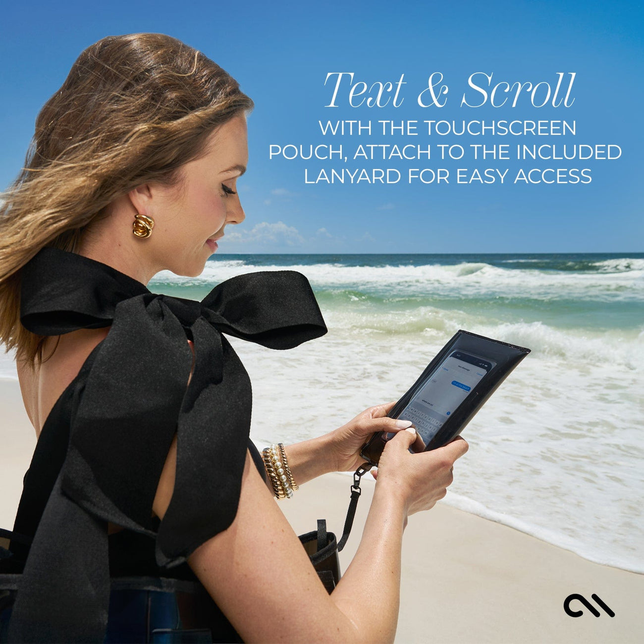Bow Tote with Phone Pouch - Midnight Black