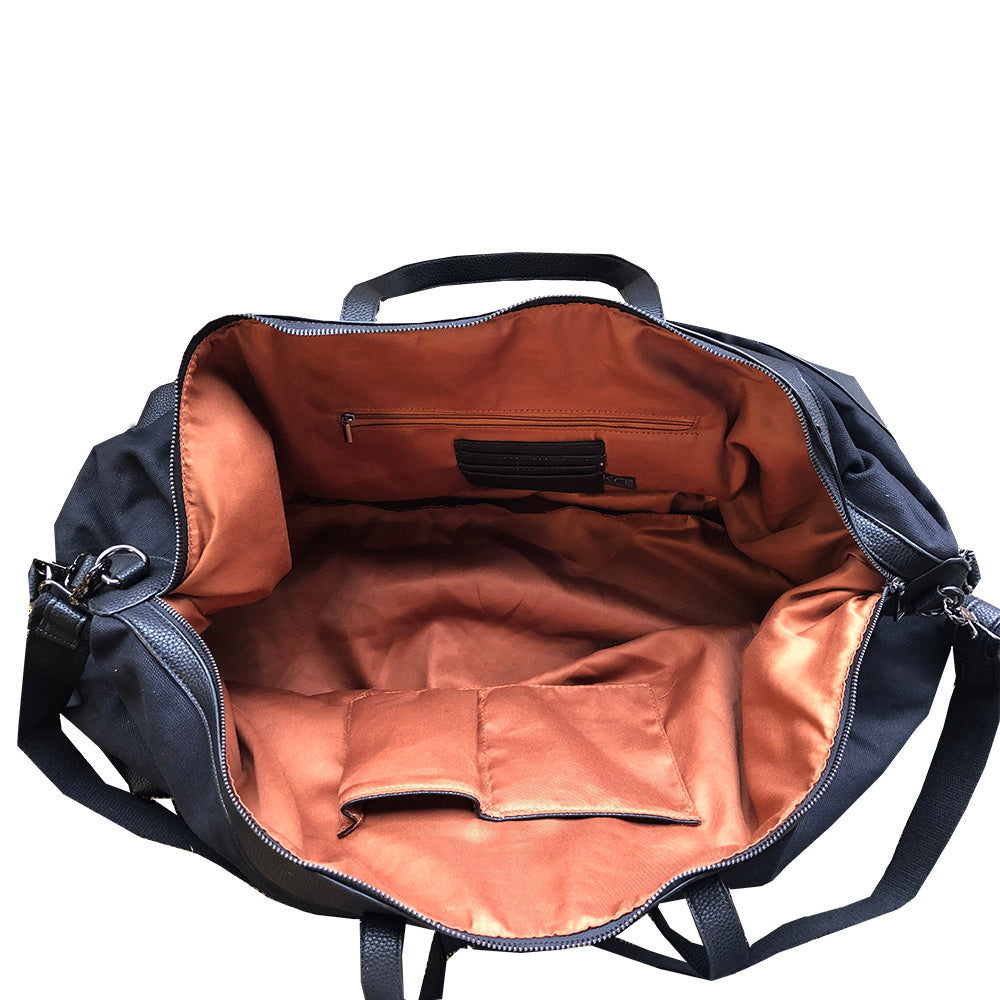Canvas Weekender - Tan/Brown Distressed