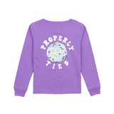 Girls Disco Ball LS Tee - Lt Purple