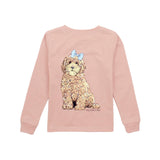 Girls Goldendoodle LS Tee - Peach