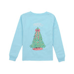 Girls Merry and Bright LS Tee - Lt Blue