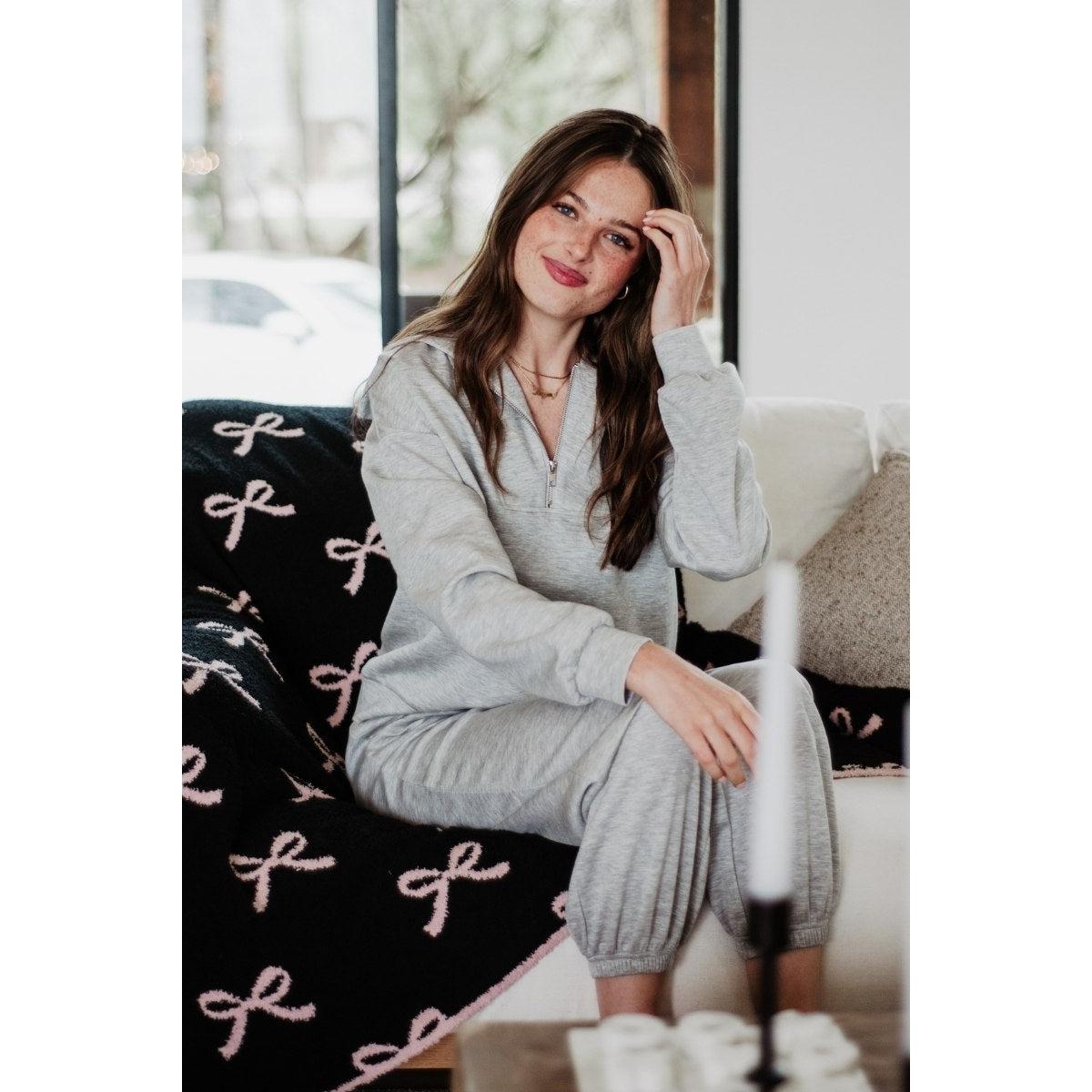 Gray Scuba Pants Set