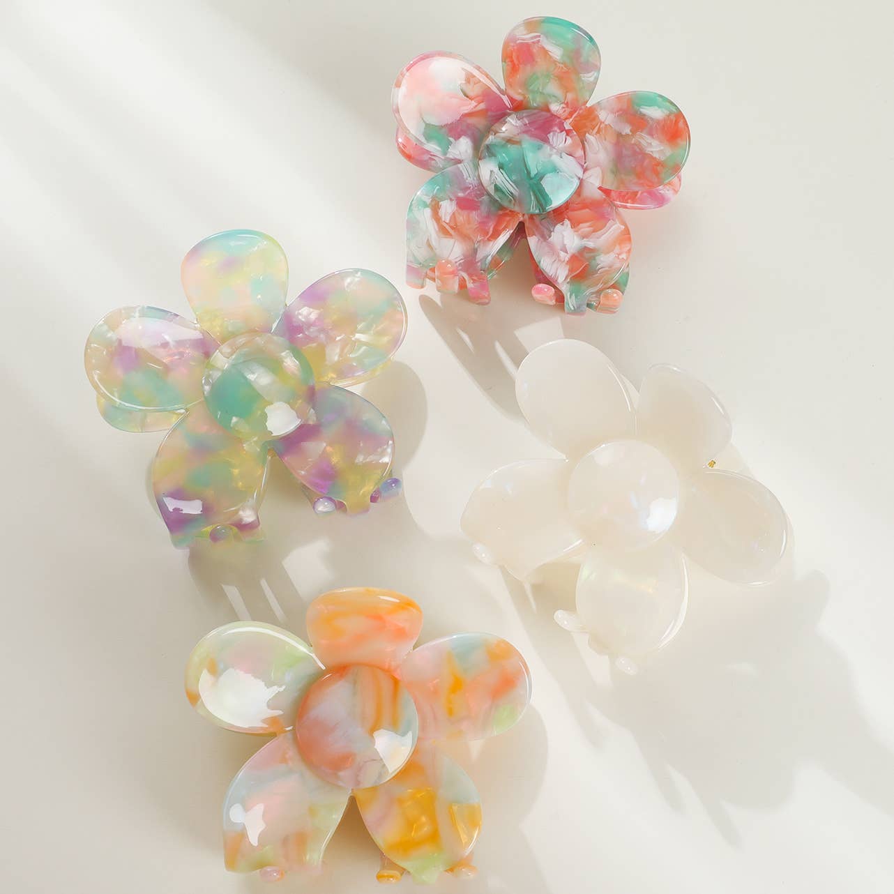 Jasmine Multicolor Flower Claw Clip
