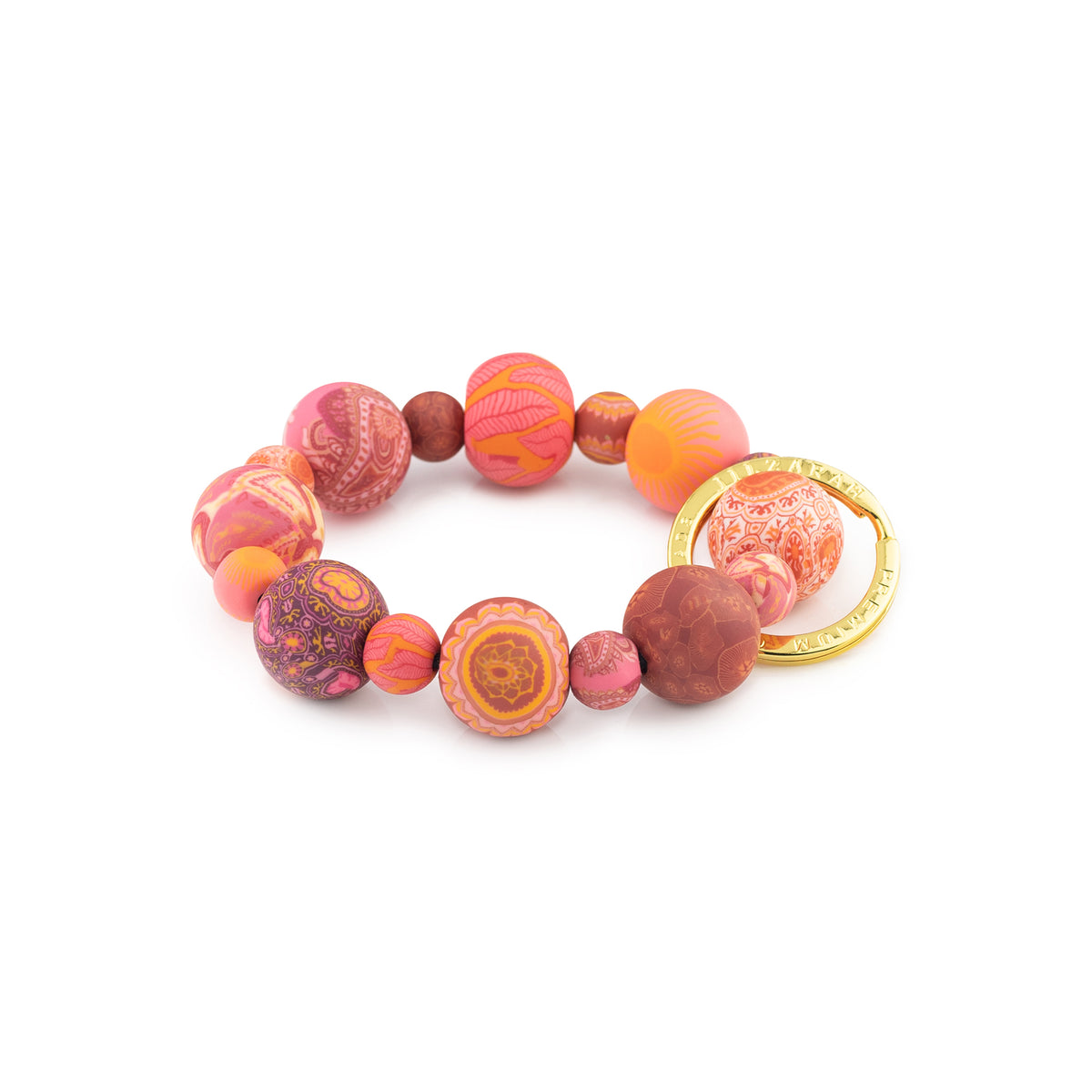 Large Bead Wrist Keychain
