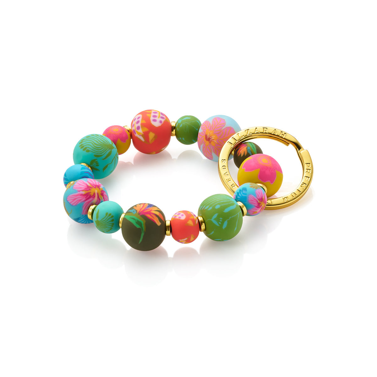 Large Bead Wrist Keychain