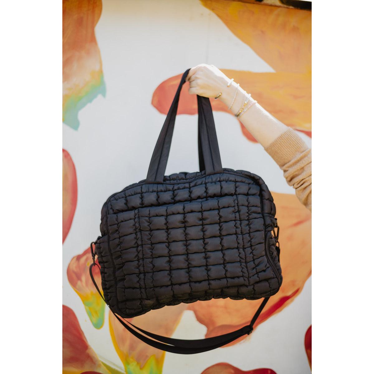 Quilted Duffel Weekender Bag