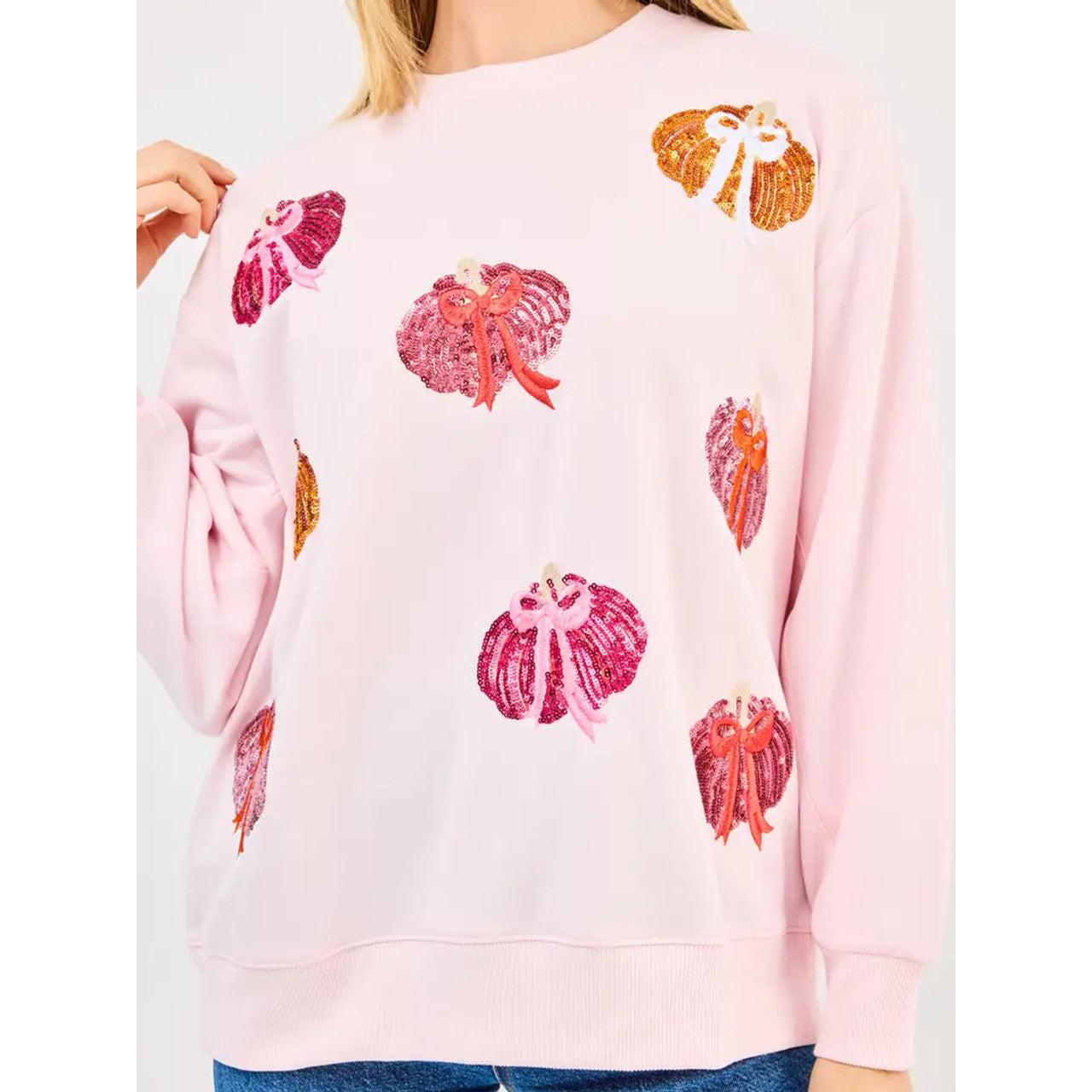 Sarah Youth Sweatshirt - Pumpkin Bows