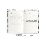 Navy Gingham Heirloom Recipe Book
