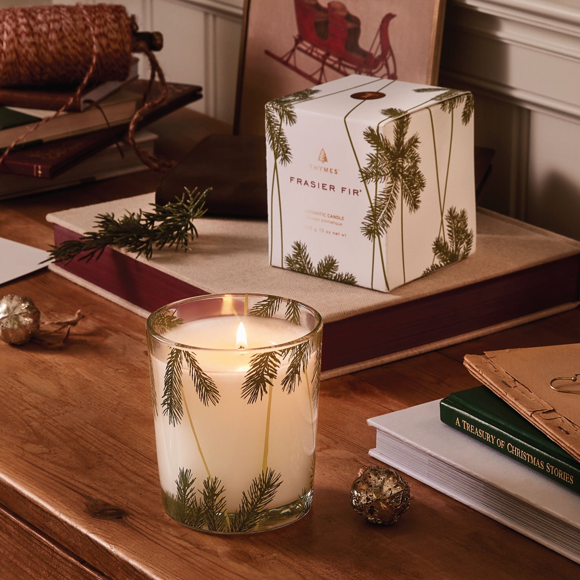 13 oz Thymes Frasier Fir Pine Needle Poured Candle