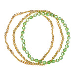 18K Plated Bracelets- Birthstone Set of 3