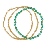 18K Plated Bracelets- Birthstone Set of 3