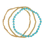 18K Plated Bracelets- Birthstone Set of 3