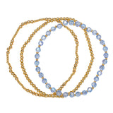 18K Plated Bracelets- Birthstone Set of 3