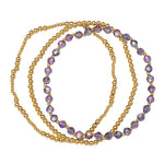 18K Plated Bracelets- Birthstone Set of 3