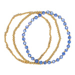 18K Plated Bracelets- Birthstone Set of 3
