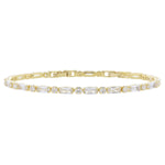 18k Gold Plated Zirconia Crystal Tennis Bracelet