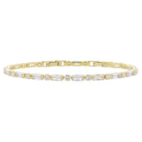 18k Gold Plated Zirconia Crystal Tennis Bracelet