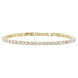 18k Gold Plated Zirconia Crystal Tennis Bracelet