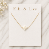 Bubble White Cross Necklace