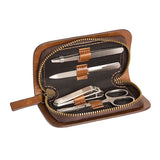 Leather Manicure Set - Brown
