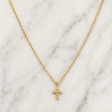 Tiny Bling Point Cross Necklace