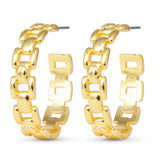 **Zoe Polished Huggie Gold Earrings - 50550