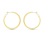 **Leilani Polished Braided Large Hoop Gold Earrings - 50561