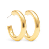 **Savannah Polished Hoop Gold Earrings - 50564