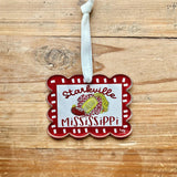 Starkville Acrylic Scallop Stadium Ornament