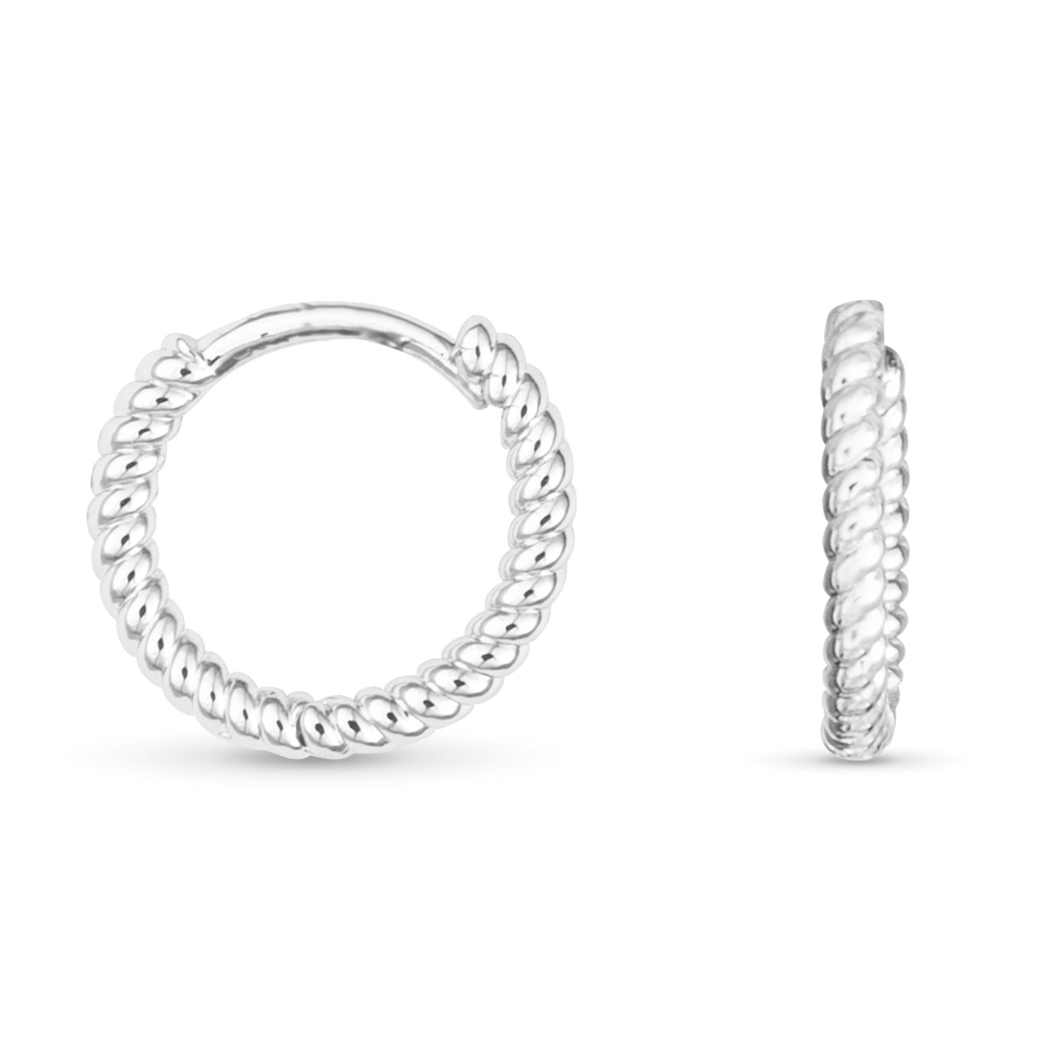 Add A Charm Braided Hoop Earring Silver