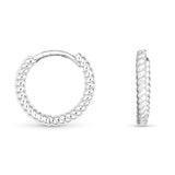 Add A Charm Braided Hoop Earring Silver