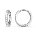 Add A Charm CZ Hoop Earrings - Silver