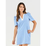 Adelyn T-Shirt Dress | Blue + White Stripe