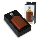 Admiral Parker Leather-Wrapped Glass Flask