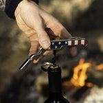 American Flag Stainless Steel Corkscrew