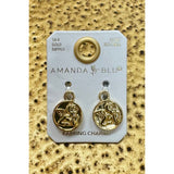 Angel Pendant Earring Charm - Gold