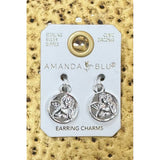 Angel Pendant Earring Charm - Silver