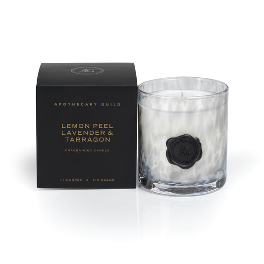 Apothecary Opal Glass Mini Candle Jar - Lemon Peel, Lavender & Terragon