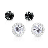 April Birthstone with CZ Halo Jacket and Black CZ