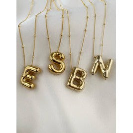 Balloon Gold Letter Necklace