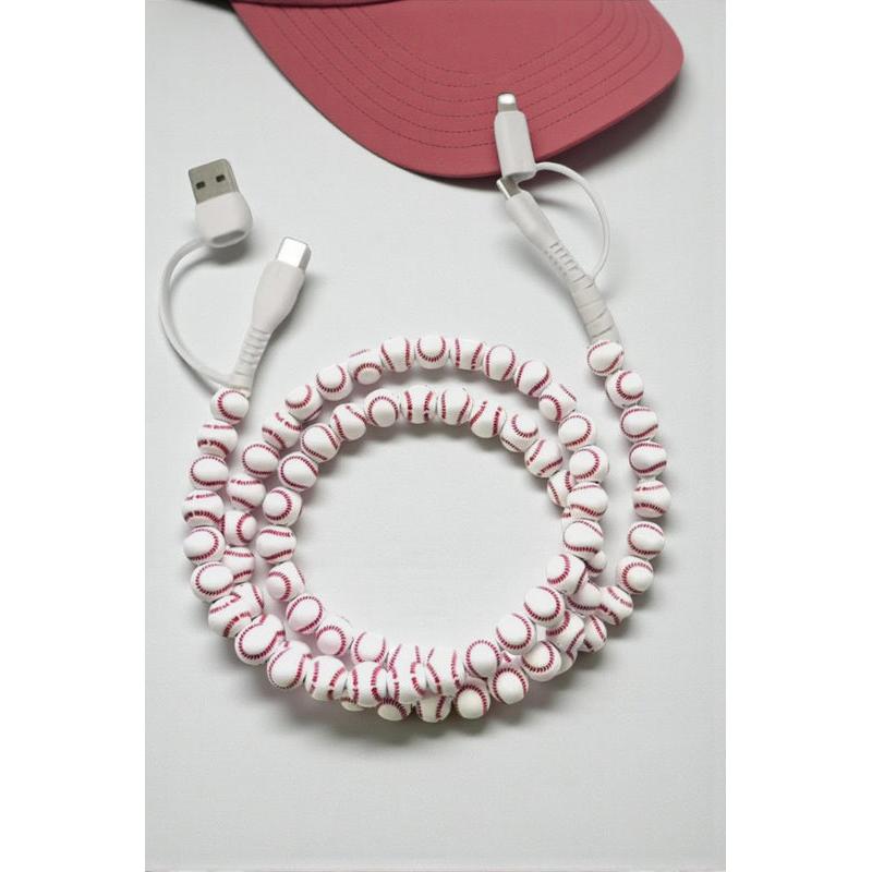 Baseball Beaded Cord Charger