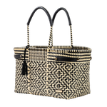 Basket Jumbo Cross Diamond Black Beige