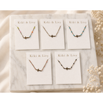 Beaded Sideways Cross Necklace