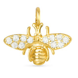 Bee Necklace Charm - Gold