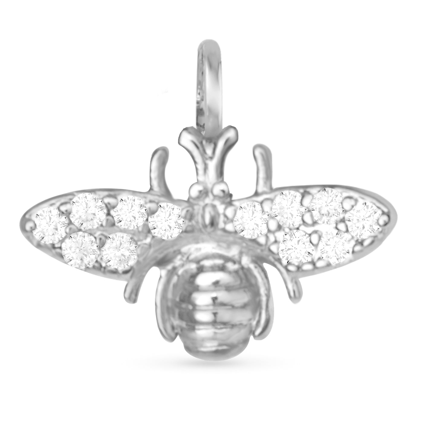 Bee Necklace Charm - Silver