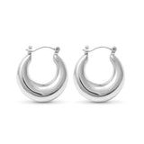 Bella Polished Bold Hoop Silver