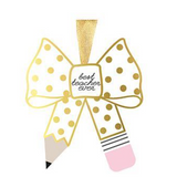 Best Teacher Bow Ornament